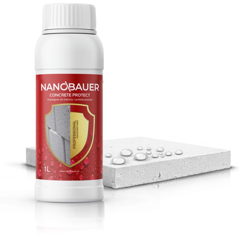 Impregnat ochronny do betonu płyt powierzchni betonowych NANOBAUER 1L 1 szt