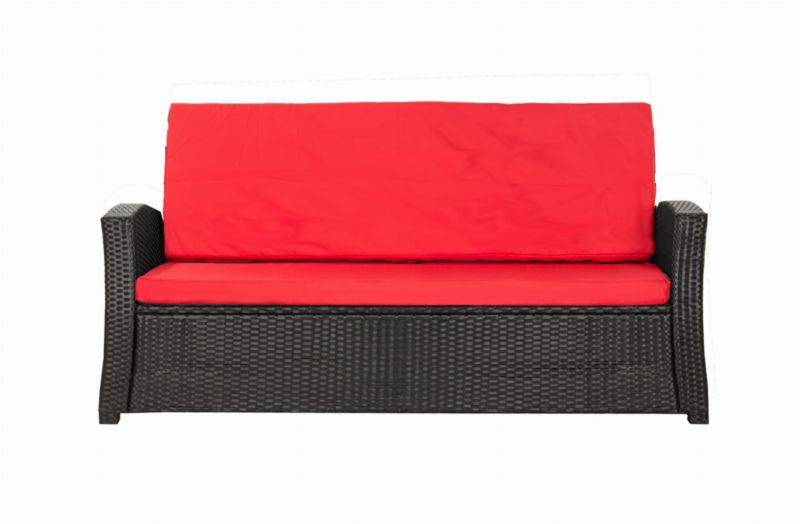 Poduszka ogrodowa na sofę Technorattan, Setgarden,110x60cm +110x50cm Czerwone dwustronne Poduszki na meble ogrodowe-Rattan, 1szt