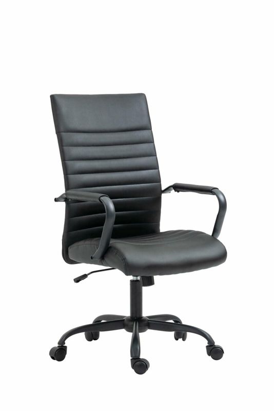 Fotel biurowy ergonomiczny Sorpreso INTESI czarny skórzany obrotowy z podłokietnikami TILT do biura 1 szt.