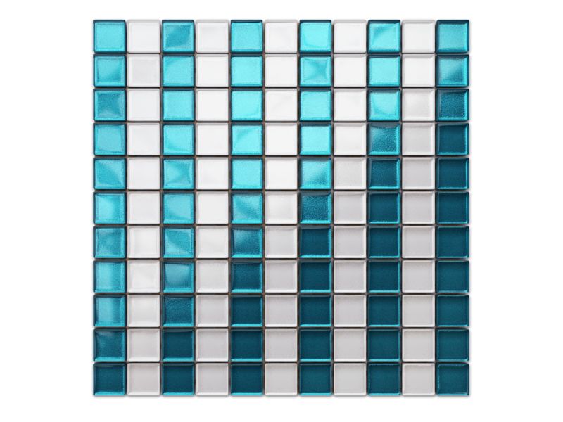 Mozaika szklana Ilcom greco niebieska azzuro perła 30x30cm 1 szt.