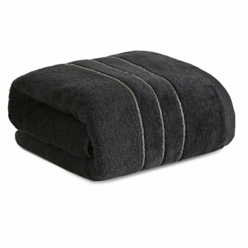 Ręcznik kąpielowy Sibel/09 Eurofirany czarny 70x140 cm szybkoschnący miękki 1 szt.