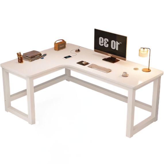 Biurko Narożne Rebiko Gamingowe Komputerowe Duże Nowoczesne Białe 120 cm 1 szt.
