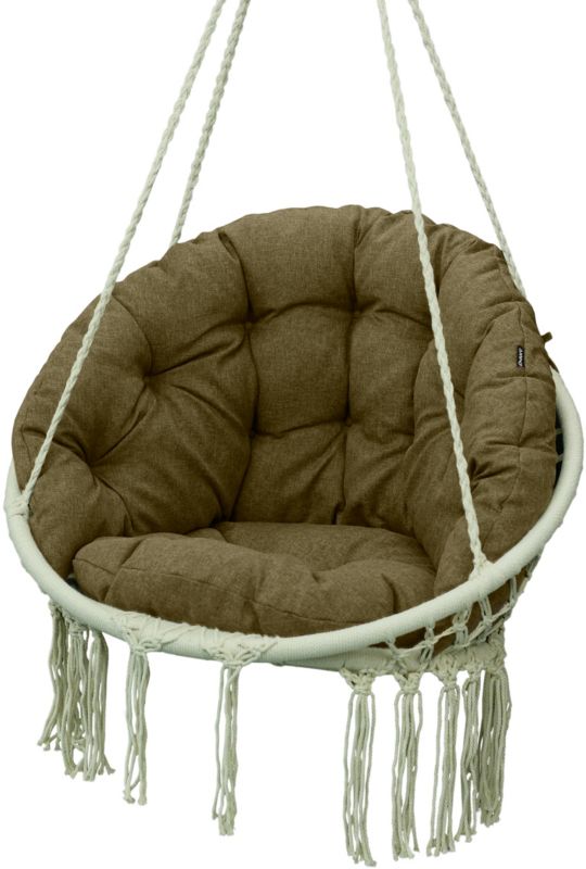 Poduszka na fotel wiszący kosz bujany kokon bocianie gniazdo AMPO brązowy 1 szt.