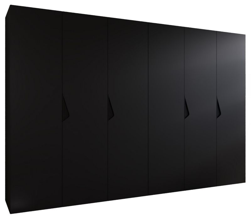 Szafa uchylna otwierana Abiks SANDI 1 300 (2x150) wys 202 cm Czarny + Czarny 1 szt