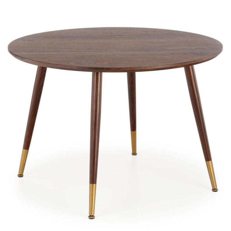 Stół okrągły Halmar DOMENICO 110x110 orzech/złoty 1 szt.