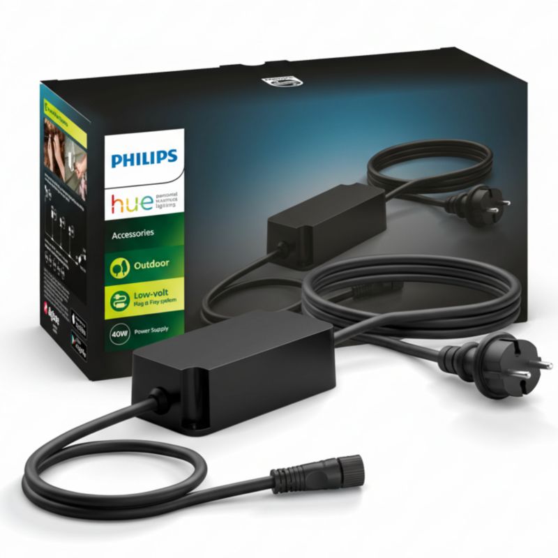 Zasilacz Hermetyczny Philips HUE Zewnętrzny LED 24V 40W IP67 Czarny 1 szt