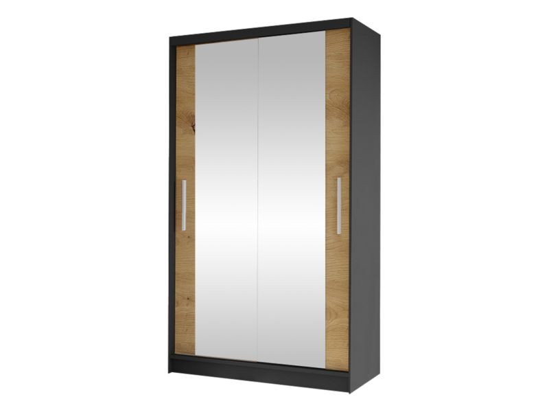 Szafa MIRJAN 24 z drzwiami przesuwnymi Costa VII czarny/dąb artisan 1 szt.