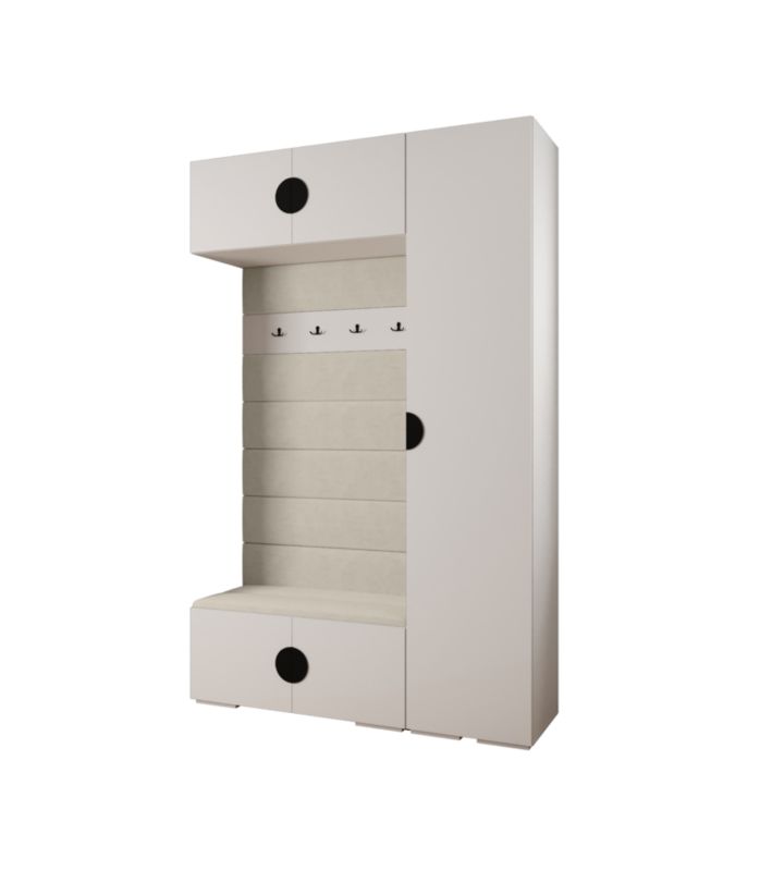 Garderoba do przedpokoju Abiks INOVA 4 Z19 biały+czarny+manila02 1 szt.