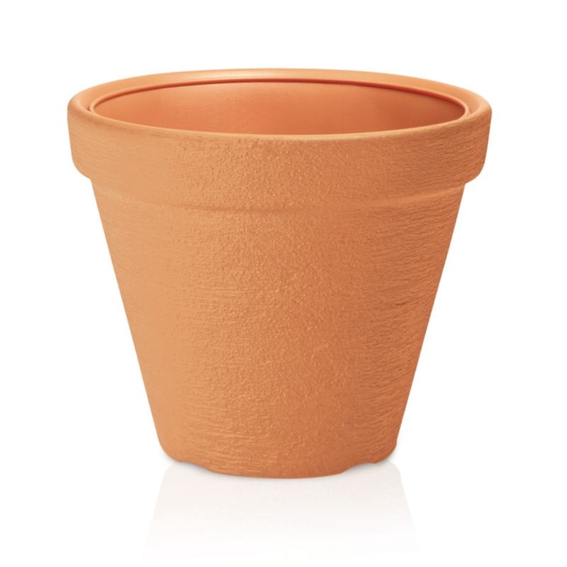 Doniczka EDANTI Ogrodowa 30 cm Efekt Cegły Okrągła Na Taras Do Domu Pomarańczowa 1 szt.