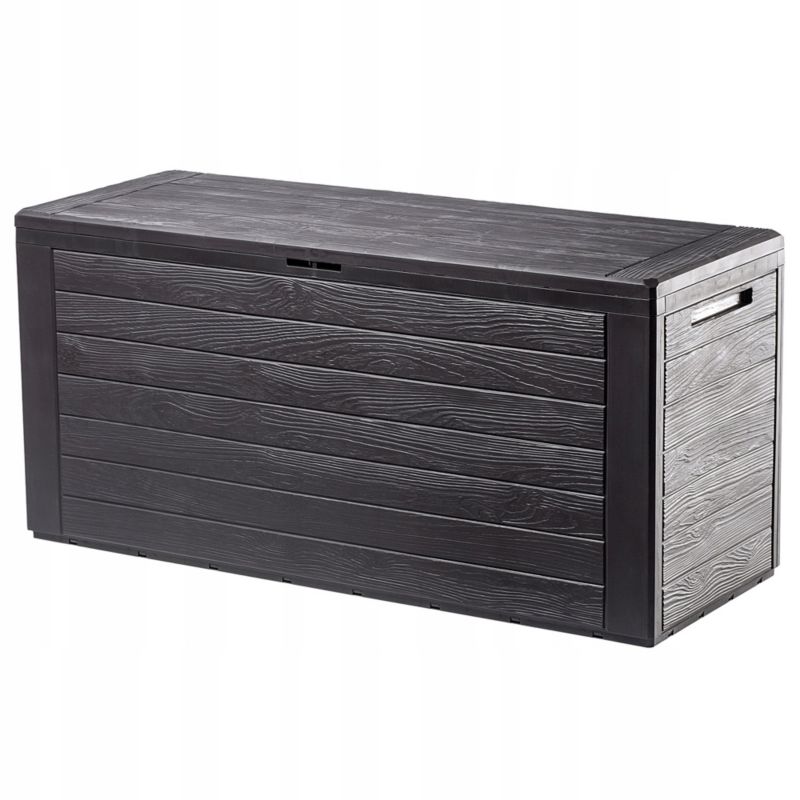 Skrzynia Ogrodowa KADAX Balkonowa Kufer 280L Do Ogrodu Balkon Taras Brązowa 1szt.