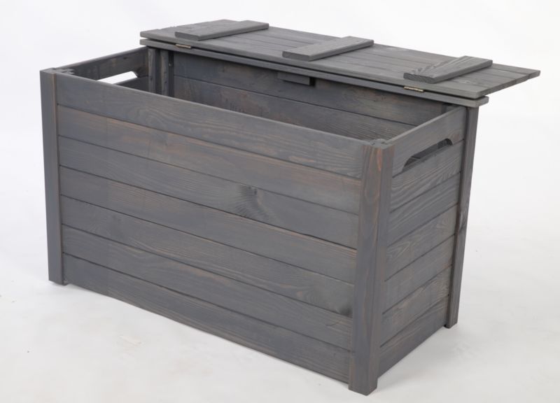Skrzynia MODO24 ogrodowa drewniana 140 l 48 x 81 x 39 cm impregnacja szara 1 szt.