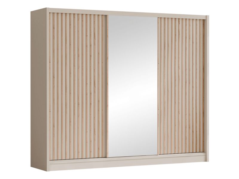 Szafa z drzwiami przesuwnymi MIRJAN 24 London Lux 250 kaszmir + dąb wotan 1 szt.