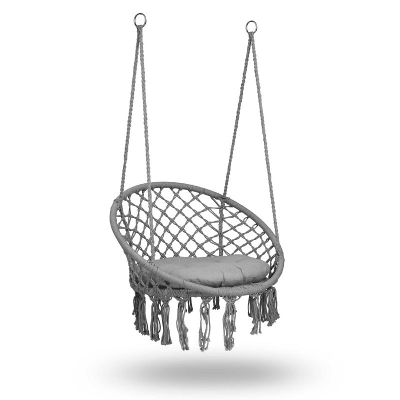 Fotel wiszący Sofotel huśtawka ogrodowa z poduszką boho 1 szt