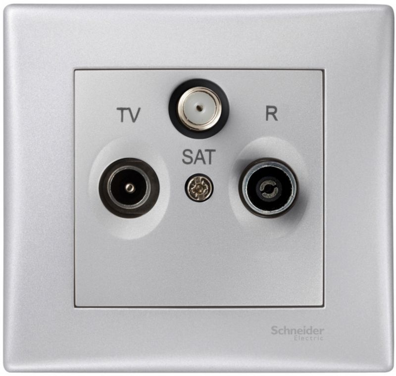 Gniazdo RTV-SAT końcowe Schneider Electric Sedna aluminium