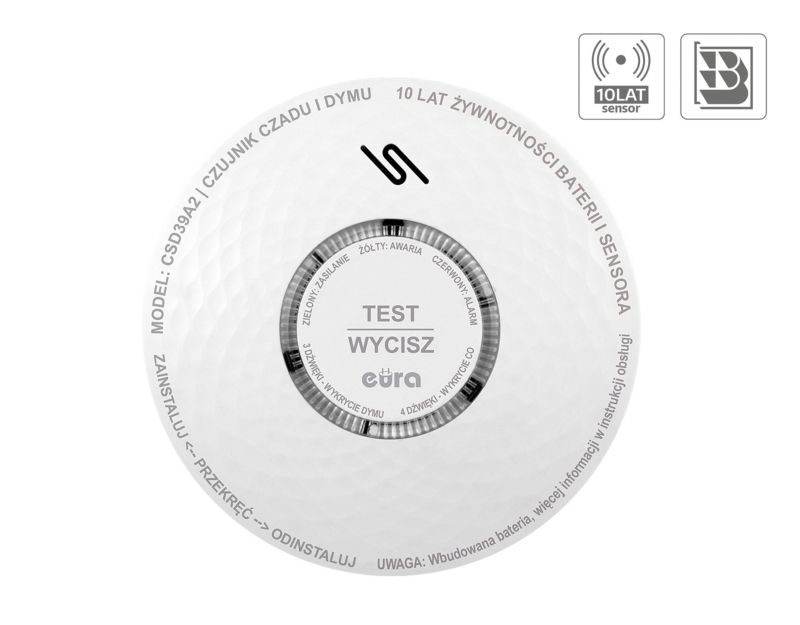 Czujnik czadu i dymu 2 w 1 CSD-39A2