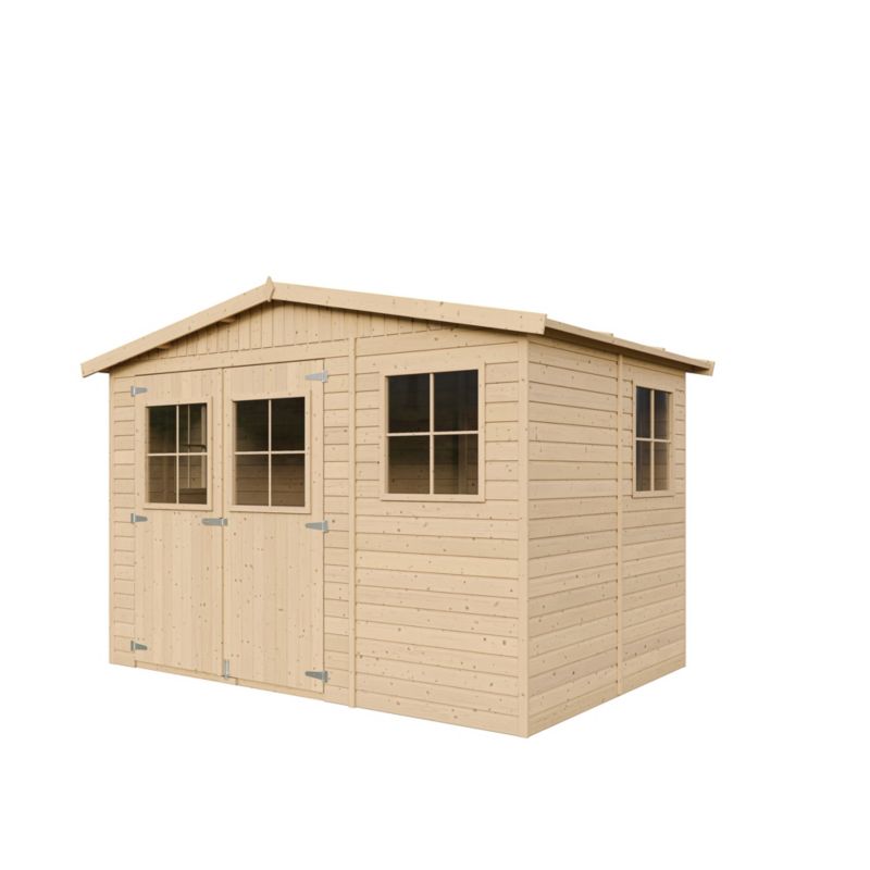 Drewniany domek ogrodowy i podłoga Timbela M334M334G 6 m² konstrukcja panelowa drewno naturalne grubość deski 17 mm 1 szt.