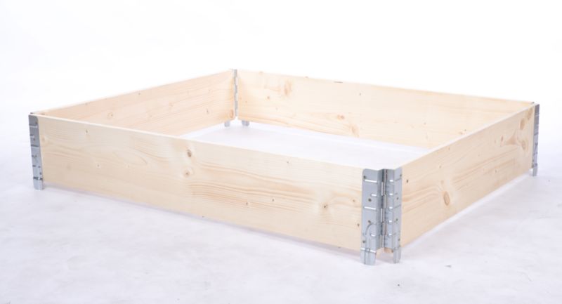 Nadstawka paletowa MODO24 naturalne drewno do grządki i zielnika 120 x 100 cm 2 szt.