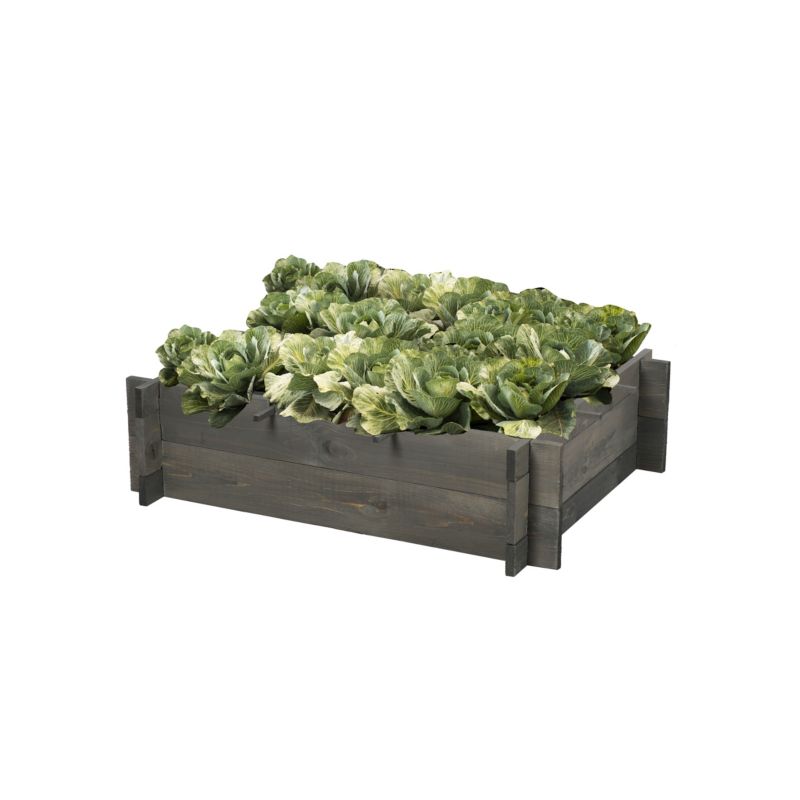 Skrzynia ogrodowa MODO24 podwyższona do uprawy warzyw i ziół 60 x 78 cm szara 1 szt.