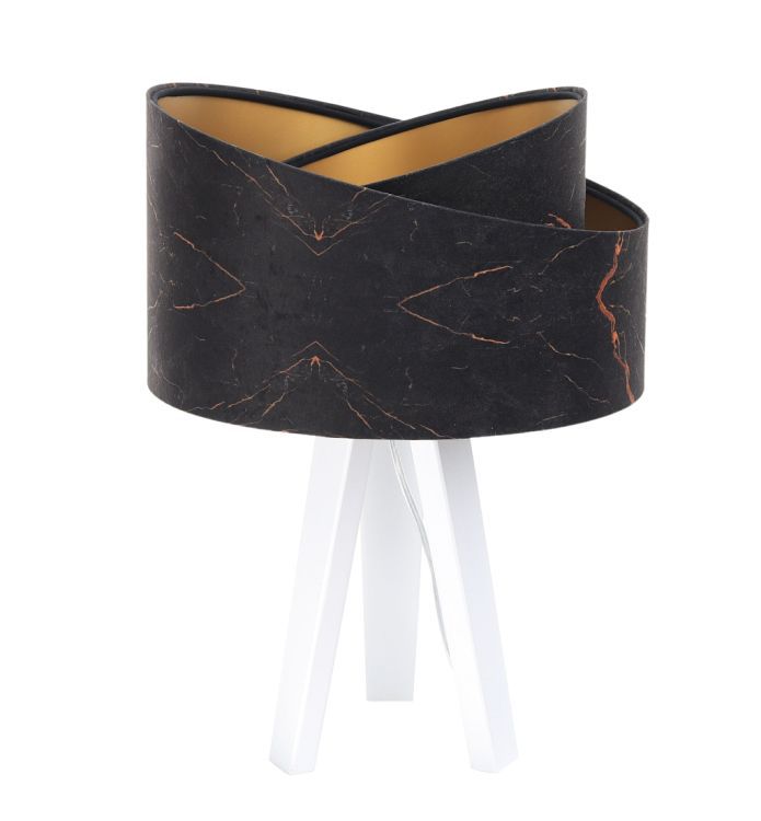 Lampa Bps Koncept stołowa BLACK MARBLE czarna/złota/biała 1 szt