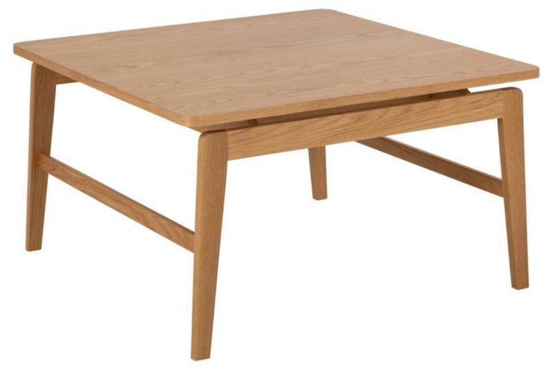 Stolik kawowy Essex kwadratowy ACTONA drewniany dębowy nowoczesny skandynawski 80x80 cm 1 szt.