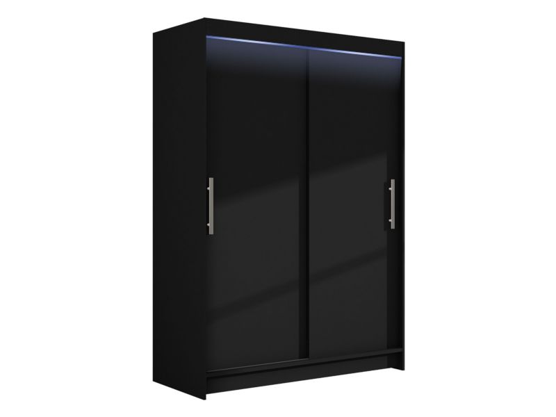 Szafa MIRJAN 24 z drzwiami przesuwnymi Miami I z oświetleniem RGB czarny 1 szt.