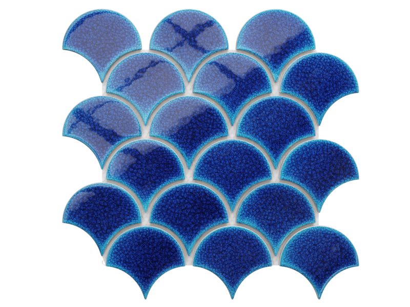 Mozaika ceramiczna Ilcom Fish Scale royal blue niebieska 28.5 x 29.0 cm 1 szt.