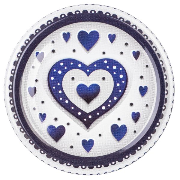 Zakrętki KADAX Do Słoików Fi 66 Nakrętki Na Słoiki Wieczka Przetwory Serce Argyle 100 szt.