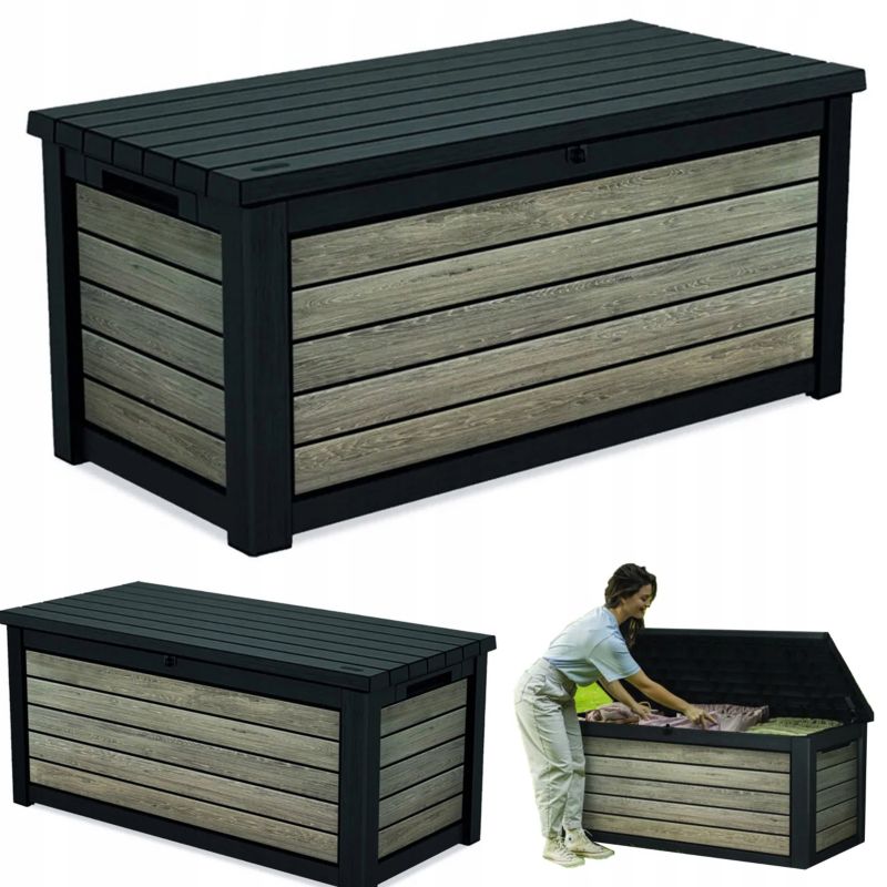 Skrzynia Ogrodowa Keter Balkonowa na Taras Ogród Pojemne Siedzisko 630L 1 szt