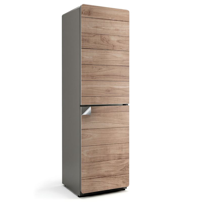 Folia Ozdobna Na Lodówkę Wallfluent 60x205 cm Deska drewniana w pionie 1 szt.