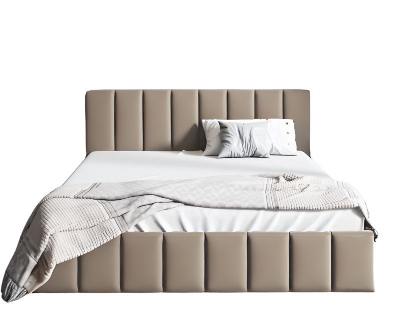 Łóżko SOFELLO tapicerowane NINA 200x200 z pojemnikiem stelaż metalowy riviera24 1szt.