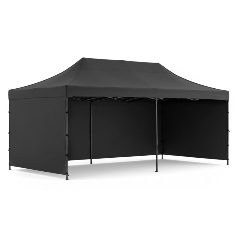 Pawilon Springos handlowy 3x6 m namiot handlowy ekspresowy na imprezy, targ, catering, czarny 1 szt.