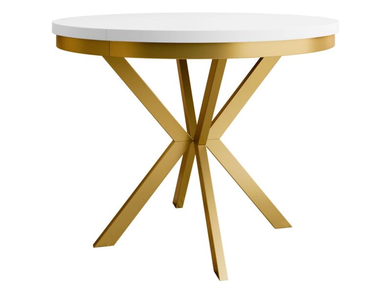 Stół rozkładany MIRJAN 24 Edder 120 złoty/biel arktyczna 1 szt.