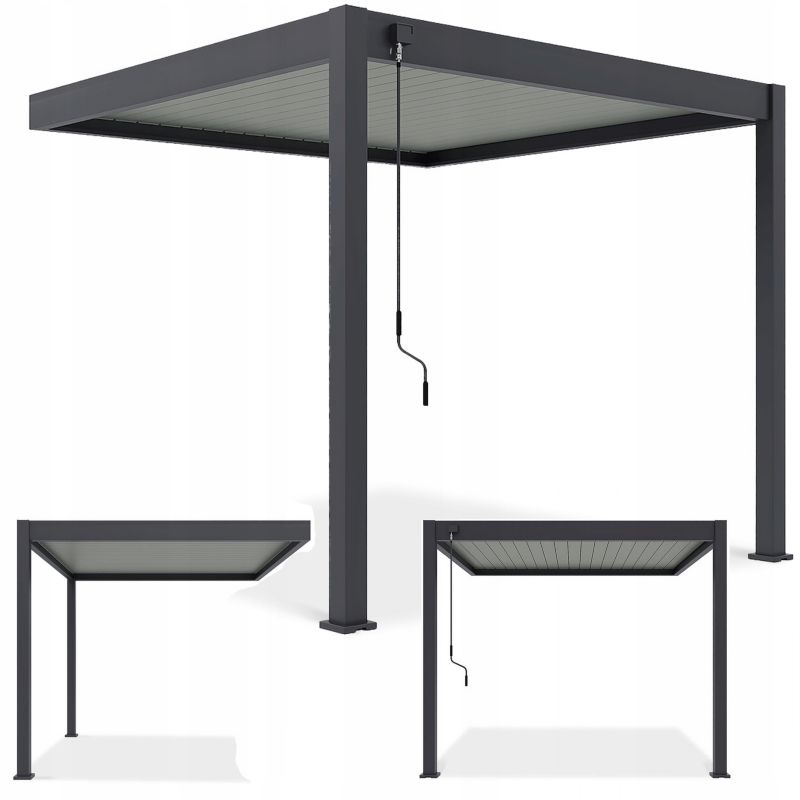 Pergola Ogrodowa Przyścienna Na Taras Elegance Wall 3x3 Gutroof Zadaszenie 1 szt