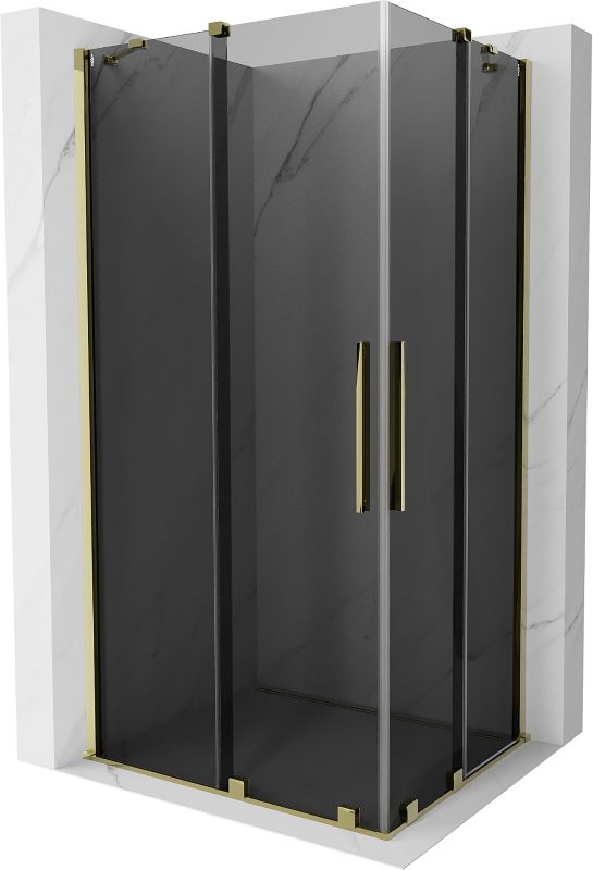 Kabina prysznicowa prostokątna Mexen Velar grafitowo-złota 1 szt.