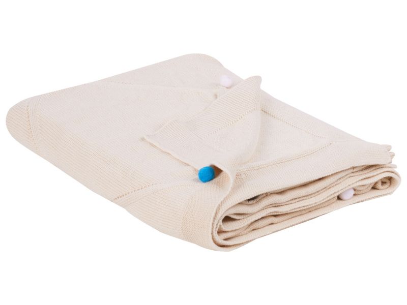 Koc Gaidar Bawełna 130 x 170 cm Beżowy 1 szt.