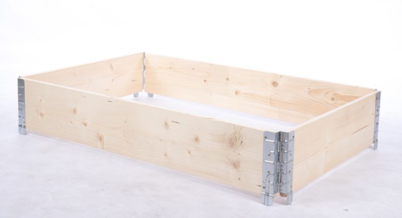 Nadstawka paletowa MODO24 naturalne drewno do grządki i zielnika 120 x 80 cm 3 szt.