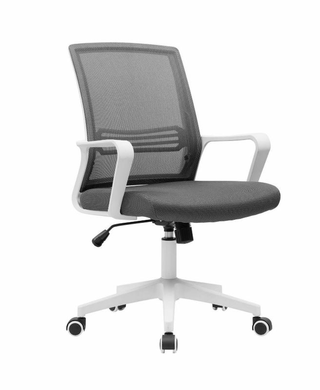 Fotel Calmo INTESI fotel biurowy obrotowy szary z podłokietnikami na kółkach nowoczesny 1 szt.