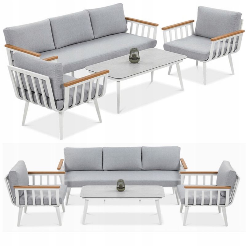 Zestaw Mebli Ogrodowych Wypoczynkowych STELLA Sofa Stolik Fotel na Taras 1 szt