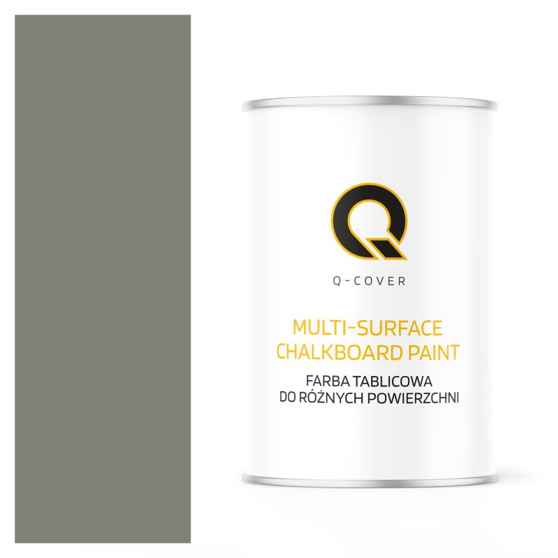 Farba Tablicowa Do Ścian Pisania Kredą Q-Cover Kolor Cementowy szary RAL7033 Mat 1L