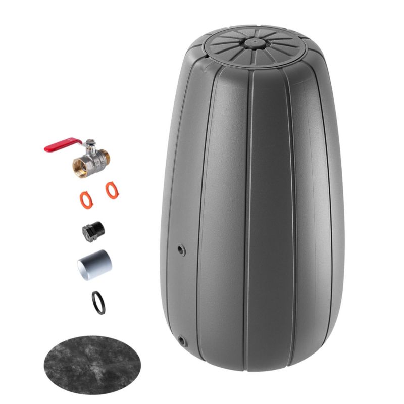 Zbiornik Na Deszczówkę KADAX Beczka Wodę 200L Deszcz Pojemnik + Kran Z Donicą 2W1 1szt.