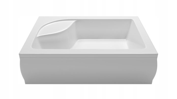 Brodzik prysznicowy lewy z obudową 120x80 głęboki prostokątny z siedziskiem 1 szt.