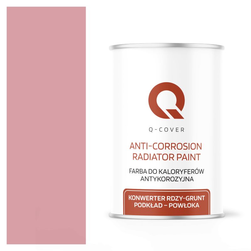 Farba do Kaloryferów Antykorozyjna Q-Cover Różowy jasny RAL3015 Mat 1L