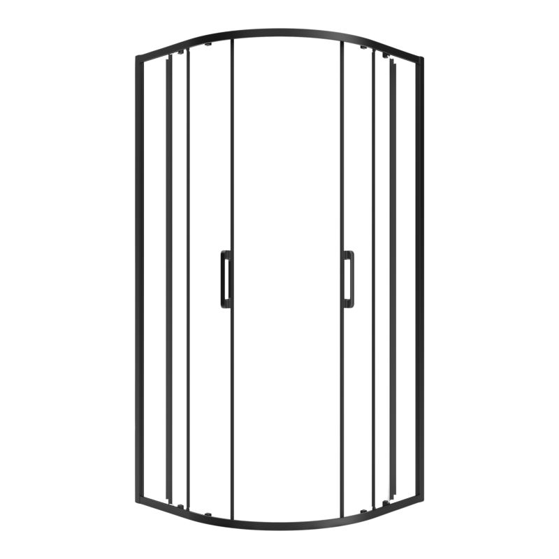 Kabina prysznicowa półokrągła Maza 80 x 80 x 190 cm czarny/transparentna
