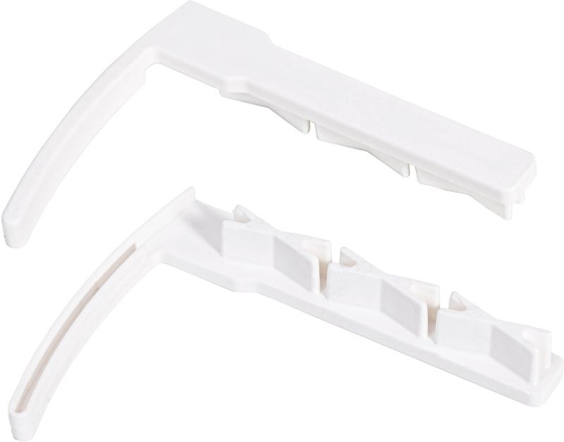 Zaślepka szyny biały/aluminium 2 szt.