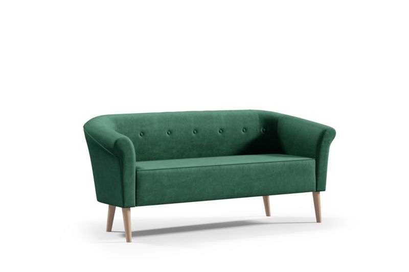 Sofa SOFELLO ESPERO z guzikami styl skandynawski 3 osobowa welur monolith37 1szt.