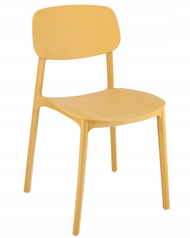 Krzesło ogrodowe JUMI wygodne plastikowe 79 cm żółte 1 szt.