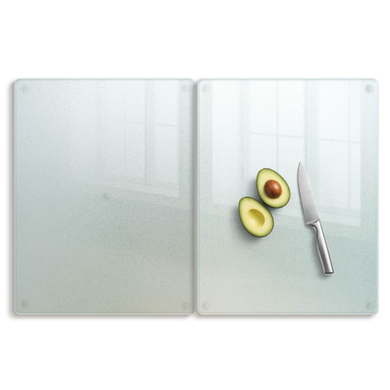 Deska Do Serwowania Wallfluent 40x52 cm Efekt Mrożonego Szkła Elegancka Taca Kuchenna 2 szt.