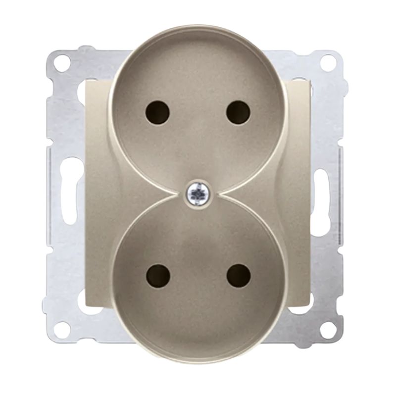 Gniazdo Podwójne 2X Simon 54 Złoty Mat 16A 1 szt.