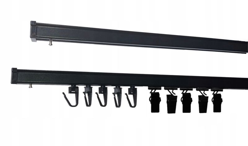 Karnisz szyna sufitowa PS PANCZO aluminiowa pojedyncza czarna 350 cm 1 szt.