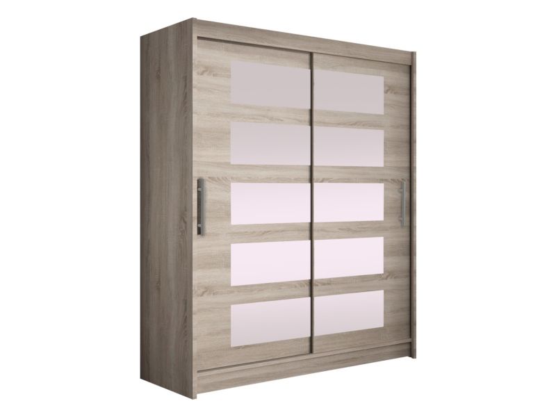 Szafa MIRJAN 24 z drzwiami przesuwnymi Presto V trufel/lustro 1 szt.